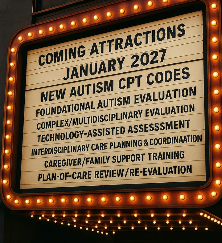The Six New Autism CPT Codes Coming in 2027 — A Data & Infrastructure Shift, Not a Billing Shift